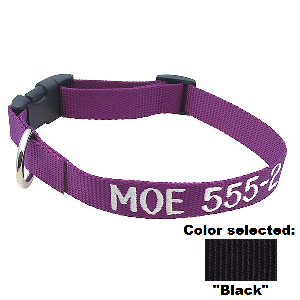 Adjustable Nylon Collar - with Personalized Embroidery