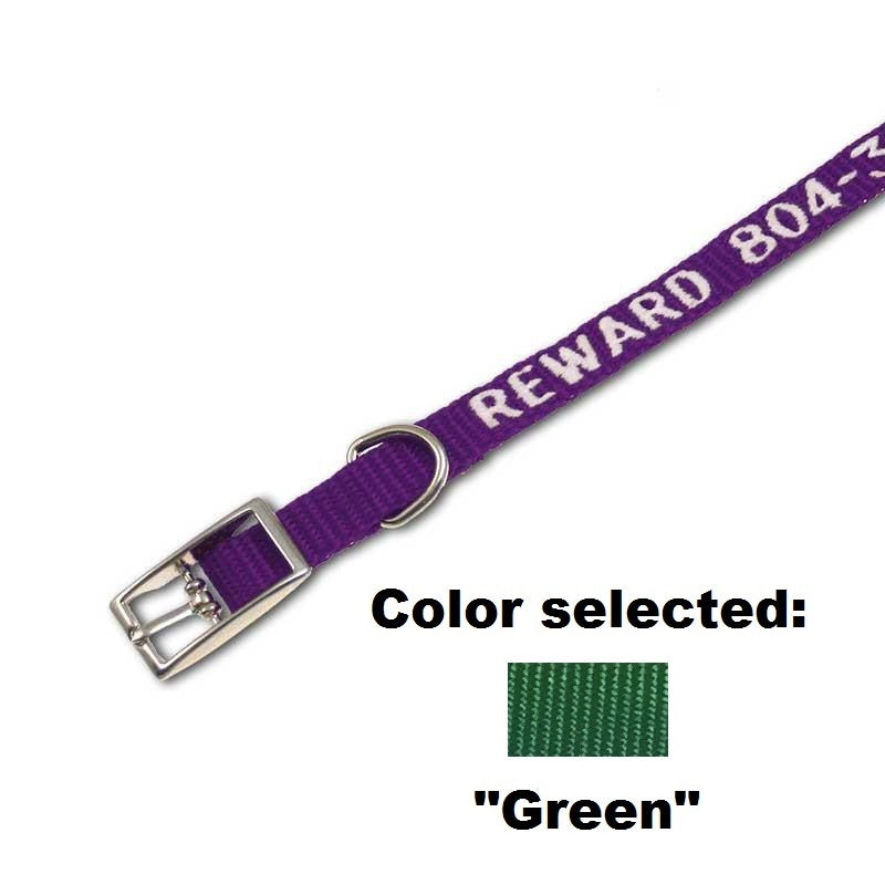 Traditional Collar - 3/8" Width - with Embroidery