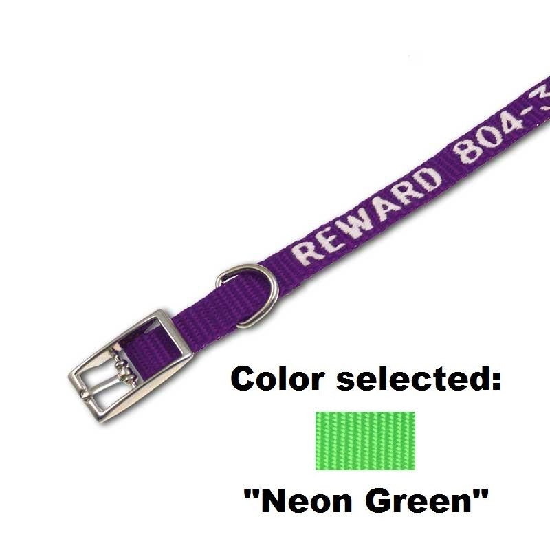 Traditional Collar - 3/8" Width - with Embroidery