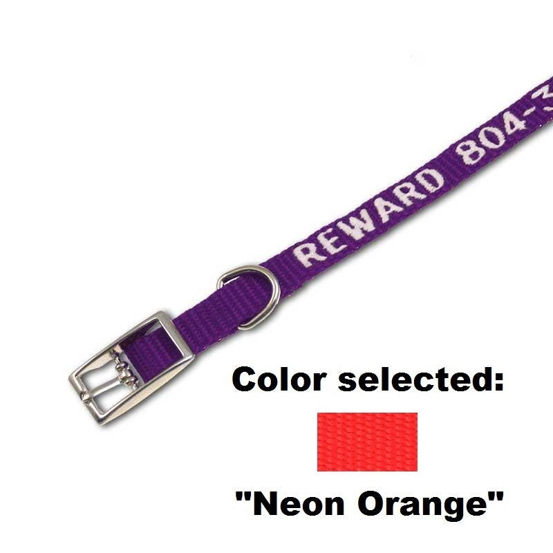 Traditional Collar - 3/8" Width - with Embroidery