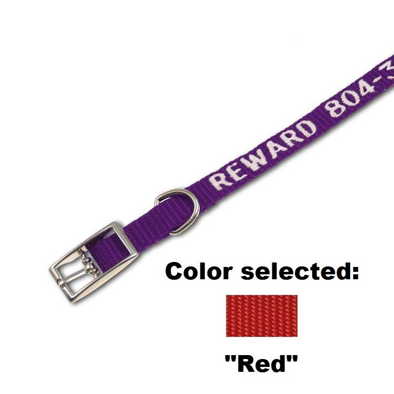 Traditional Collar - 3/8" Width - with Embroidery