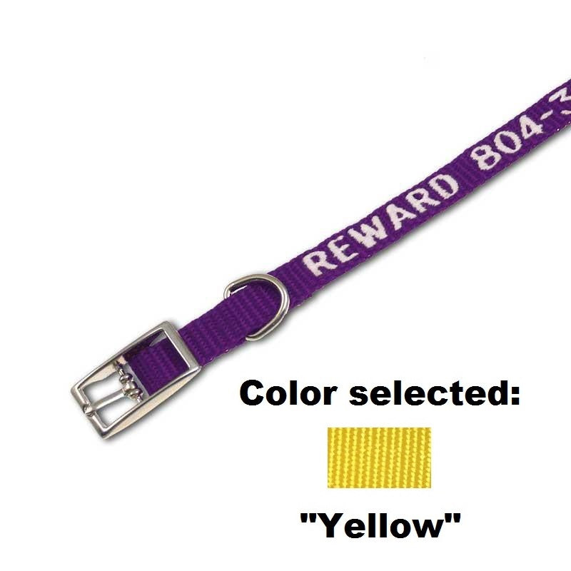 Traditional Collar - 3/8" Width - with Embroidery