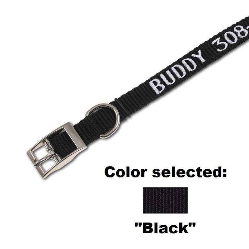 Traditional Collar - 5/8" Width - with Embroidery