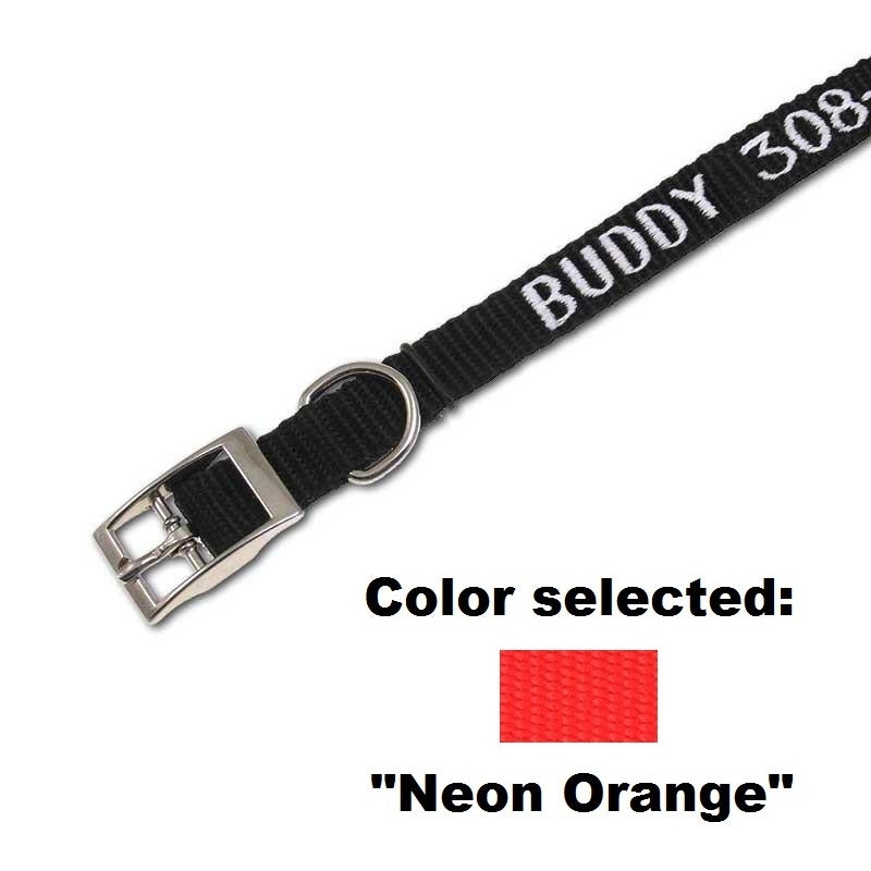 Traditional Collar - 5/8" Width - with Embroidery