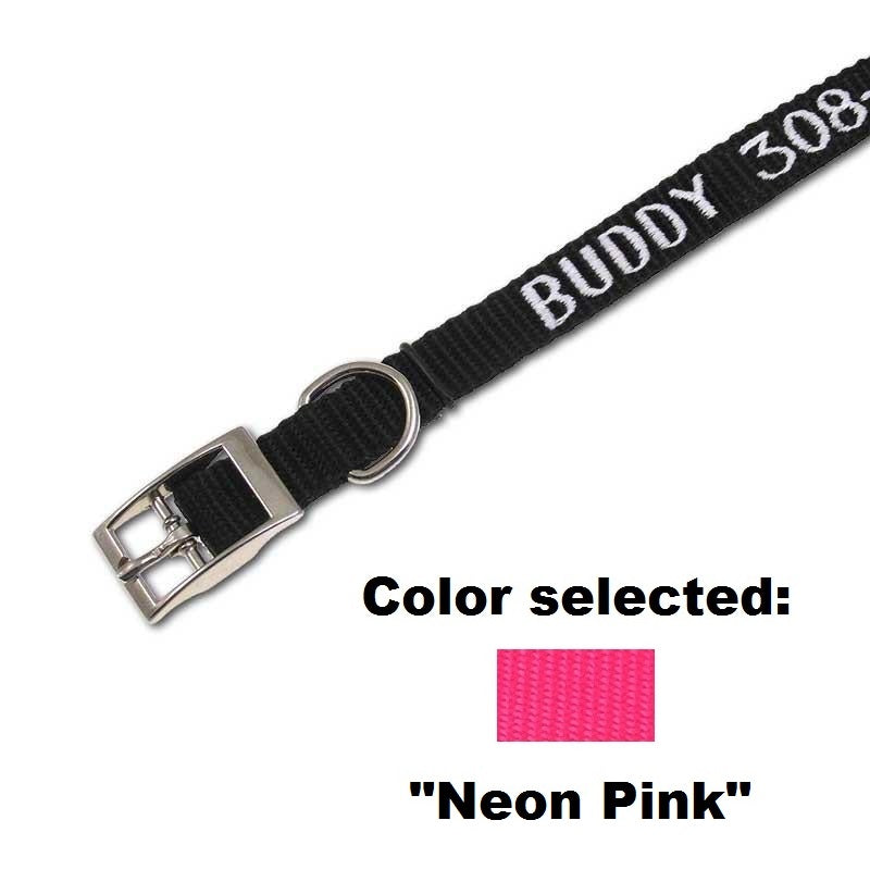 Traditional Collar - 5/8" Width - with Embroidery