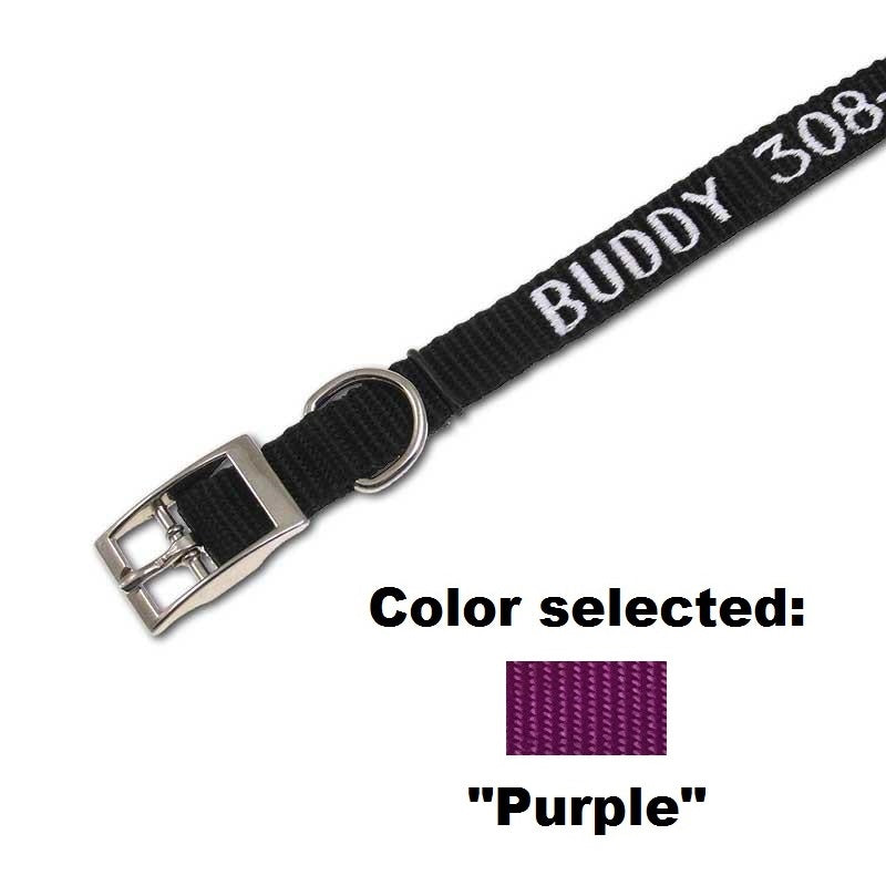 Traditional Collar - 5/8" Width - with Embroidery