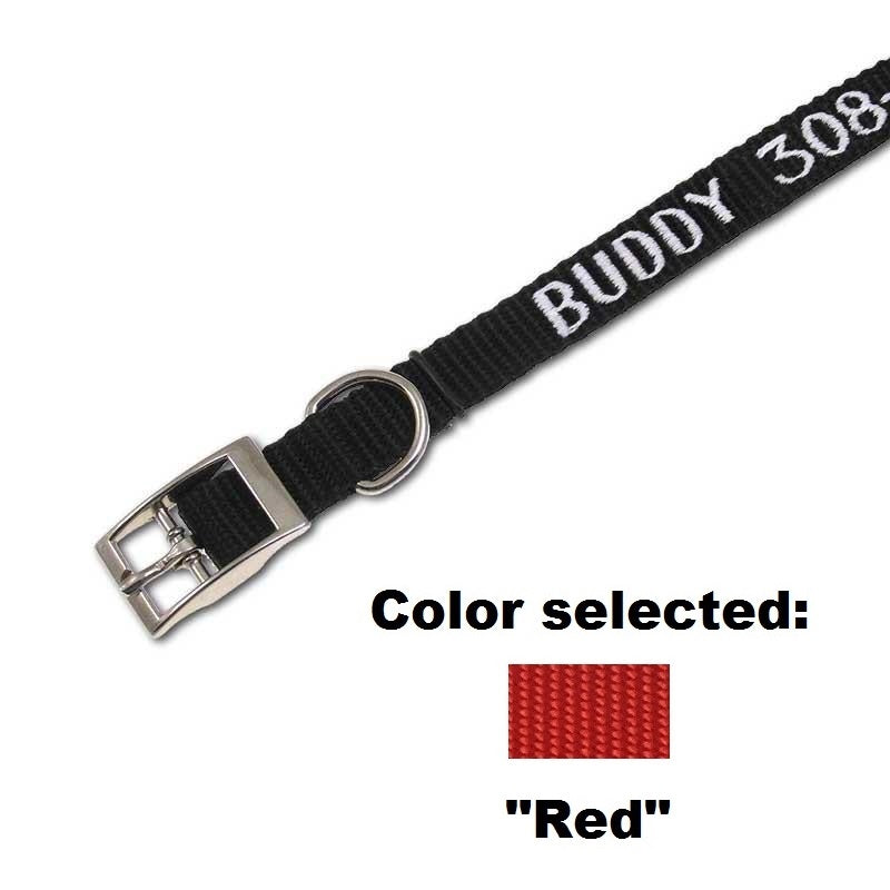 Traditional Collar - 5/8" Width - with Embroidery