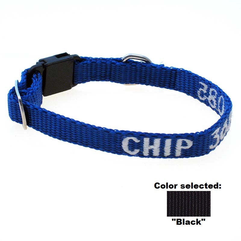 Adjustable Nylon Collar - with Personalized Embroidery
