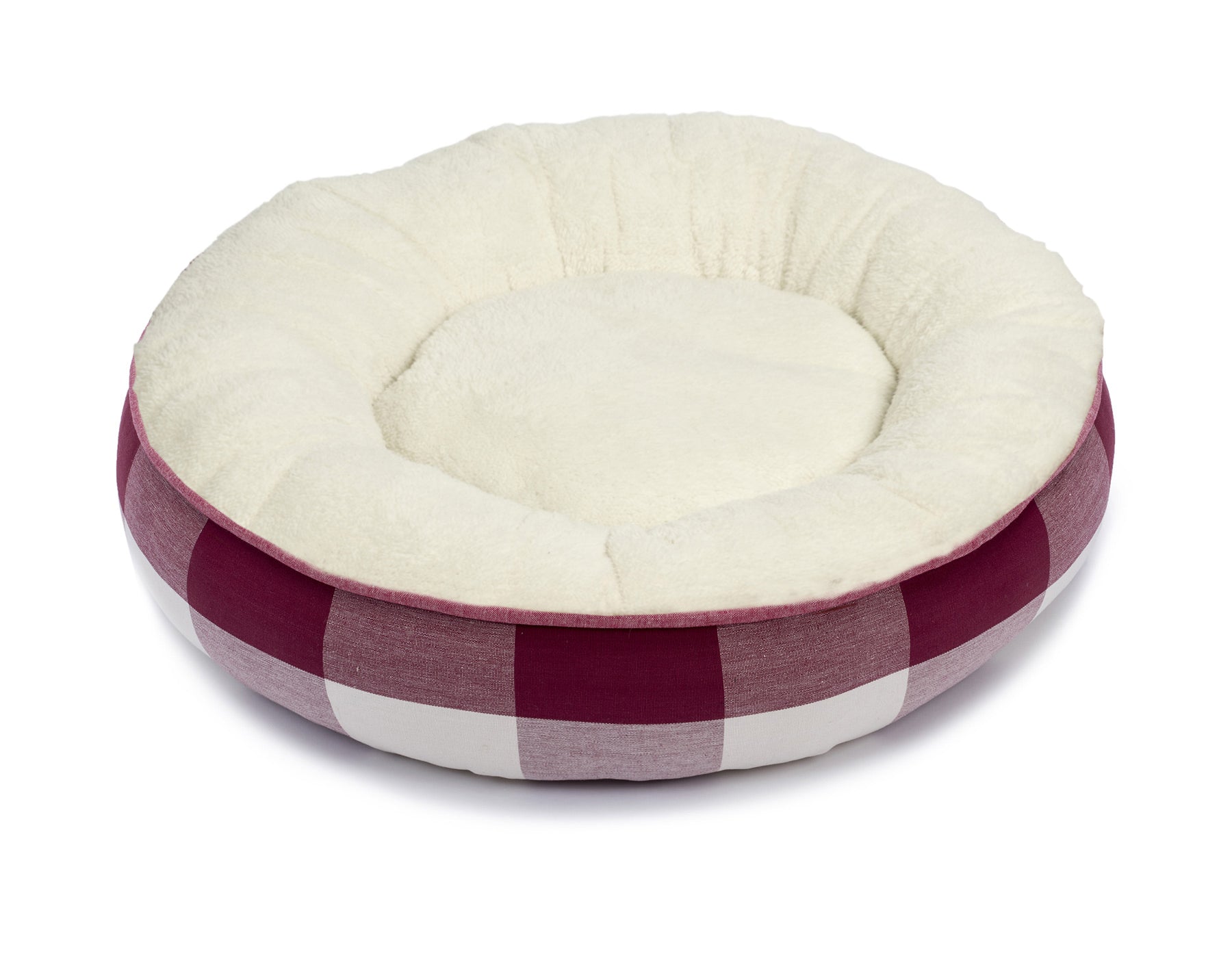 Small Animal Pet Bed- Plaid Tomato Snuggler - 22" x 22"
